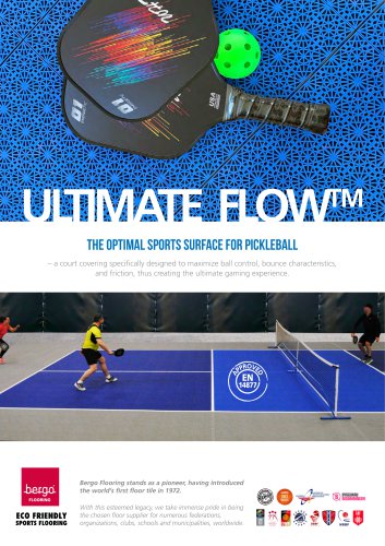 Bergo Ultimate FLOW - The optimal sports surface for pickleball