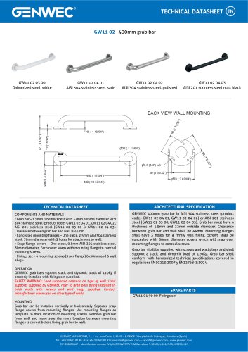 GW11 02 400mm grab bar