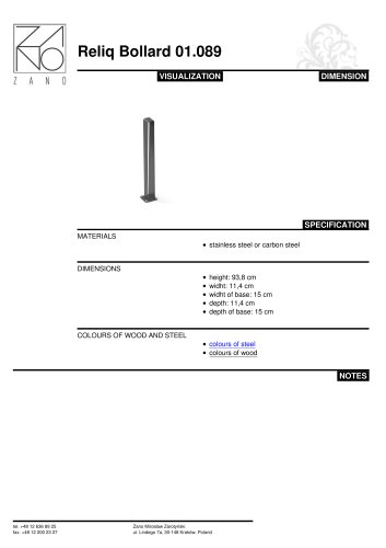 Reliq Bollard 01.089