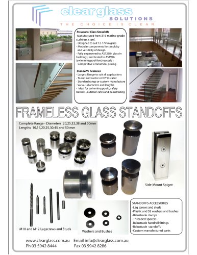 FRAMELESS GLASS STANDOFFS