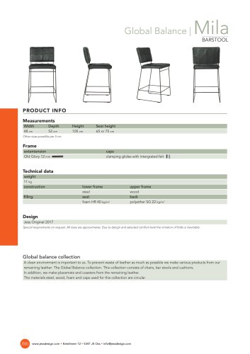 Mila bar stool | Global balance