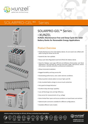 SOLARPRO-GEL™ Series