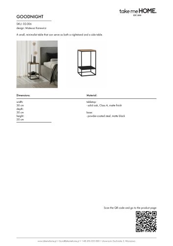 Goodnight - Product Sheet