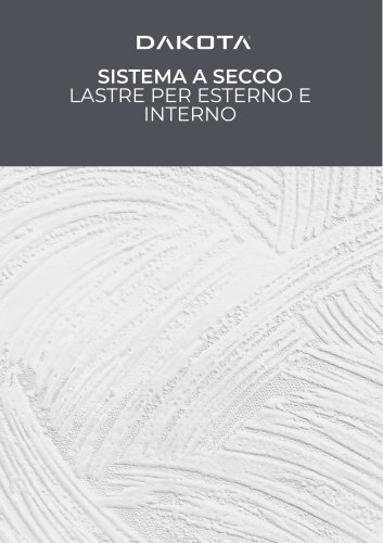 SISTEMA A SECCO LASTRE PER ESTERNO E INTERNO