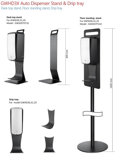 Auto dispenser Stand and drip tray