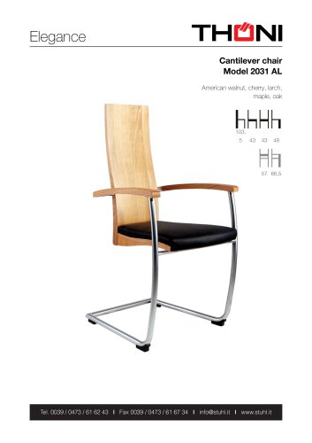 Cantilever chair Model 2031 AL