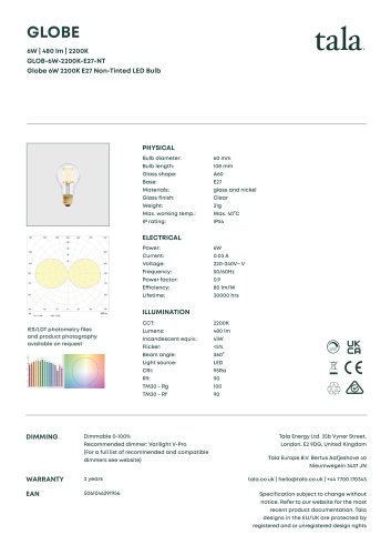 Globe E27 LED Bulb