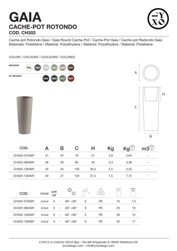 GAIA  CACHE-POT ROTONDO