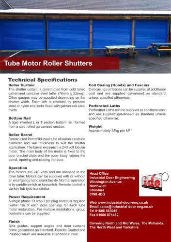 Tube Motor Roller Shutters