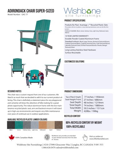 Wishbone Spec sheets