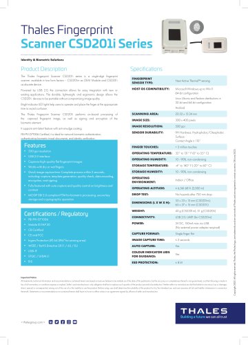 TDS_Thales Fingerprint CSD201i