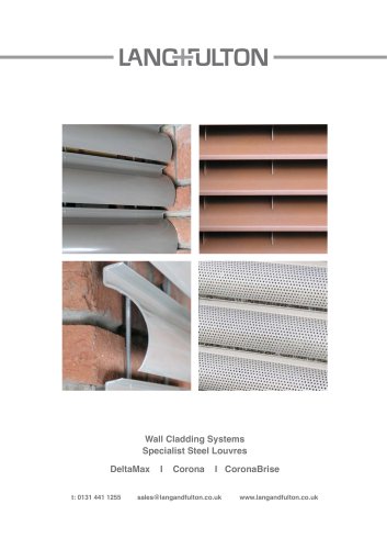 Wall Cladding Systems - Specialist Steel Louvres DeltaMax I Corona I CoronaBrise