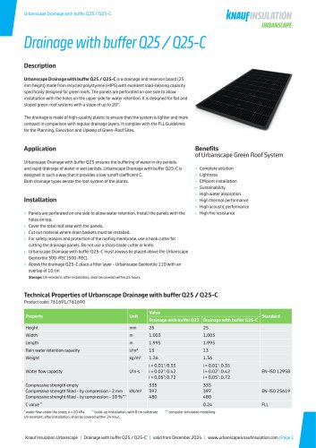 Drainage with buffer Q25 / Q25-C