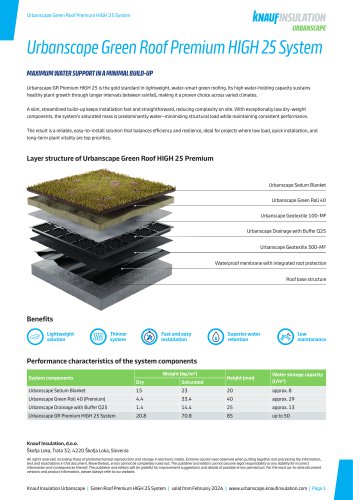 URBANSCAPE Green Roof Premium HIGH 25 System