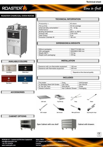 ROASTER CHARCOAL OVEN ROC56