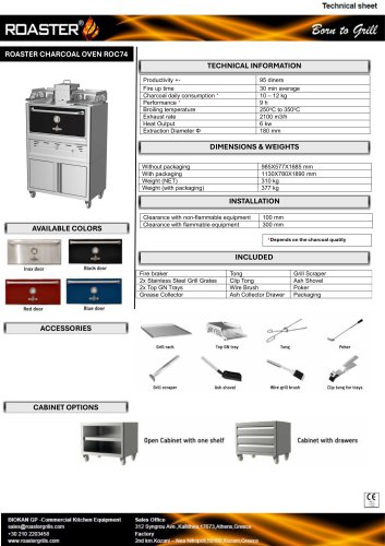 ROASTER CHARCOAL OVEN ROC74