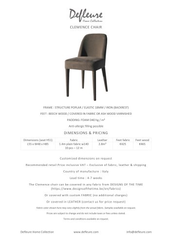 CLEMENCE CHAIR