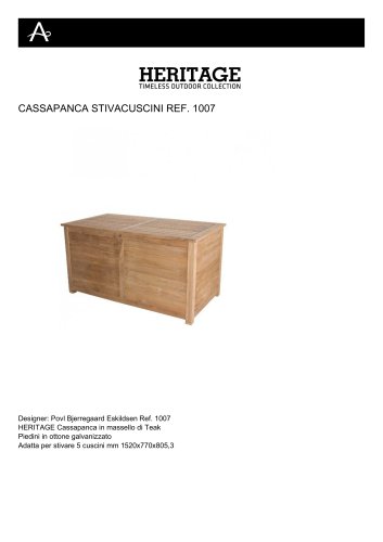 CASSAPANCA STIVACUSCINI REF. 1007