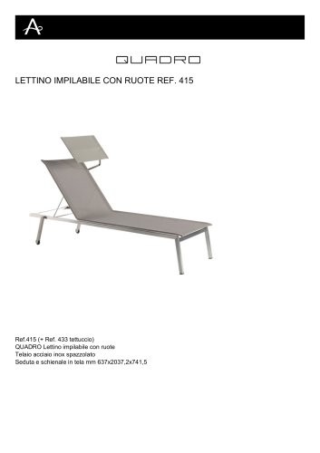 LETTINO IMPILABILE CON RUOTE REF. 415