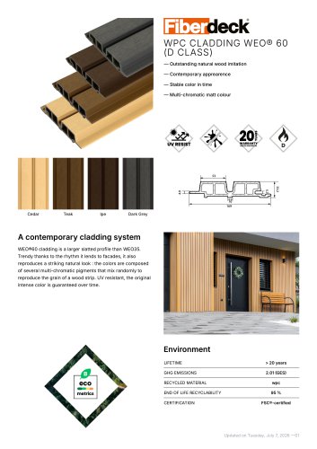 WPC cladding WEO&reg; 60