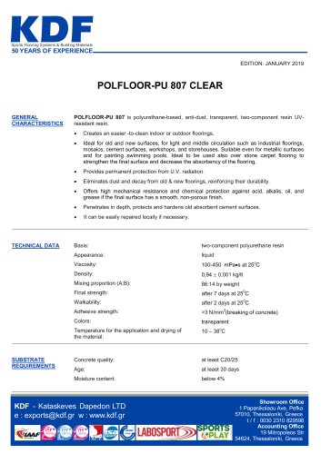 POLFLOOR-PU 807 CLEAR