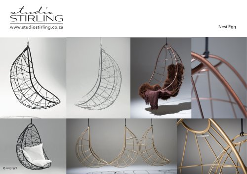 Studio Stirling NEST EGG Hanging chair brochure