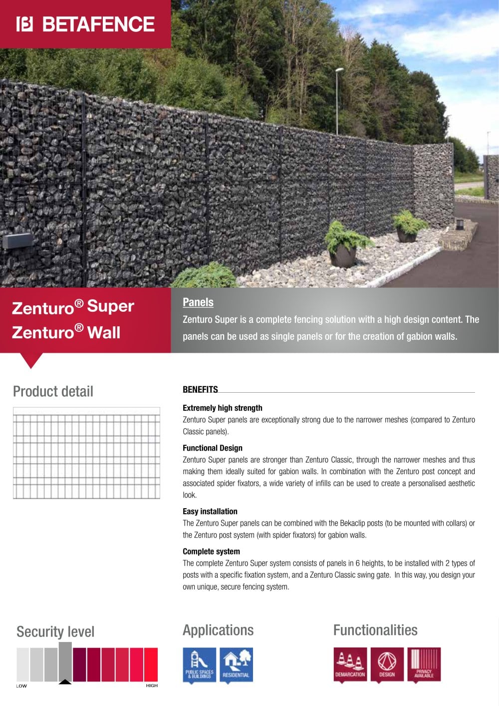 GABION WALL ZENTURO  - Betafence International
