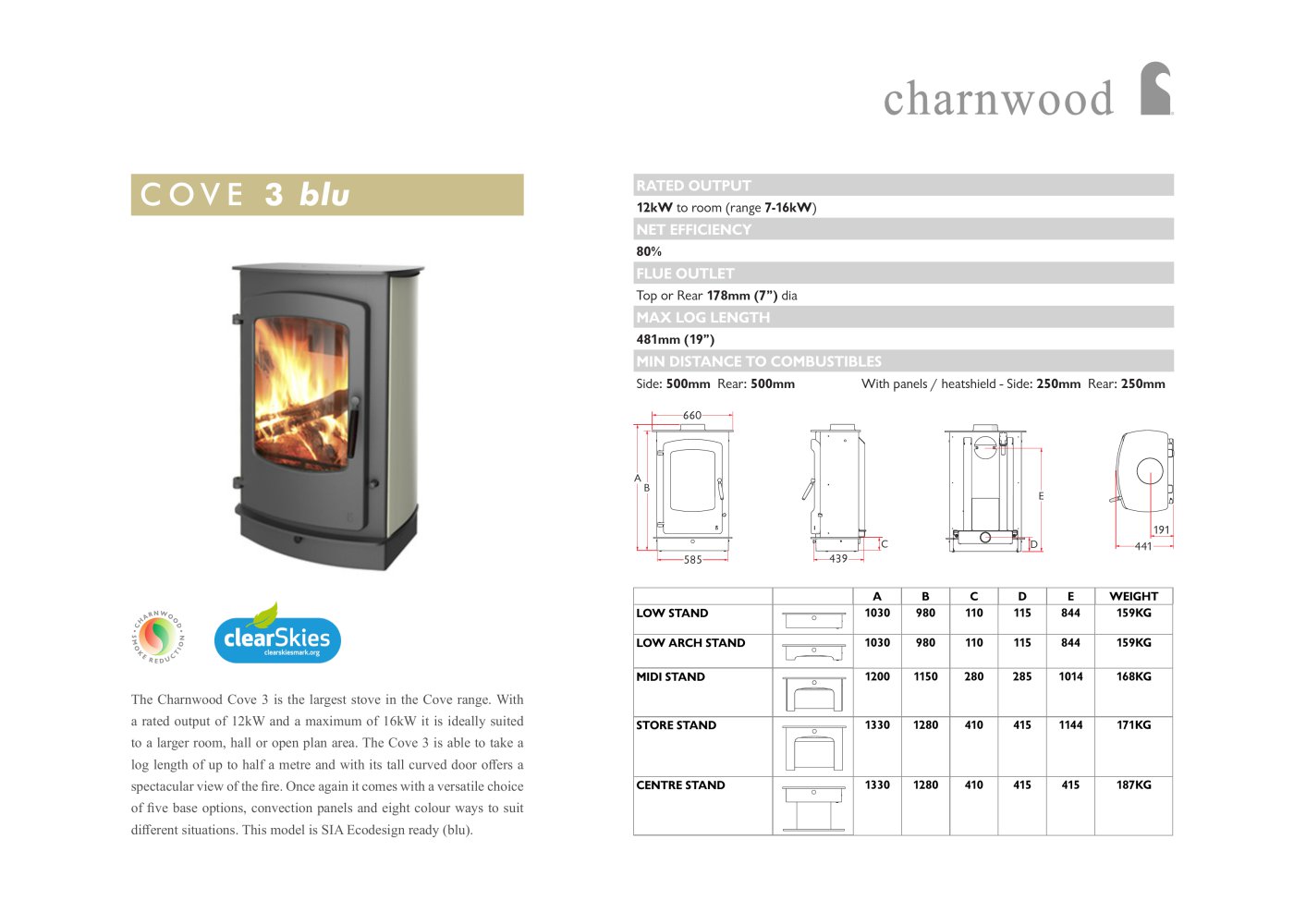 Cove 3 blu - CHARNWOOD