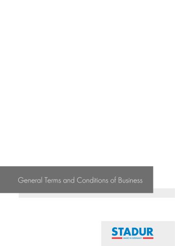 General Terms and Conditions