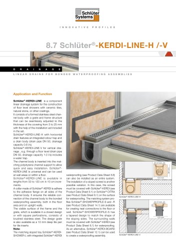 8.7 Schlüter® -KERDI-LINE-H /-V