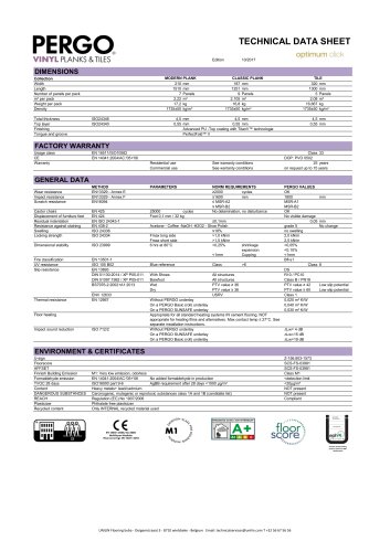 TECHNICAL DATA SHEET optimum click