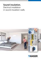 Electrical installation in sound insulation walls
