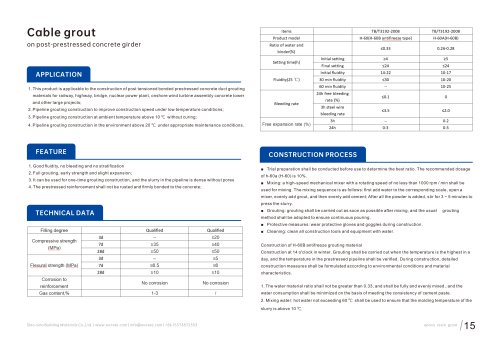 Cable grout