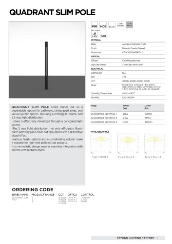 Quadrant Slim Pole