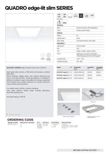 Quadro Edge-lit Slim Series