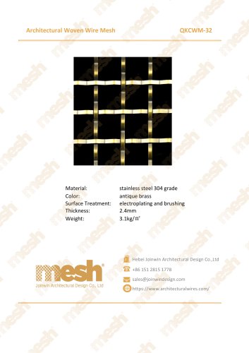 Architectural Woven Wire Mesh - QKCWM-32