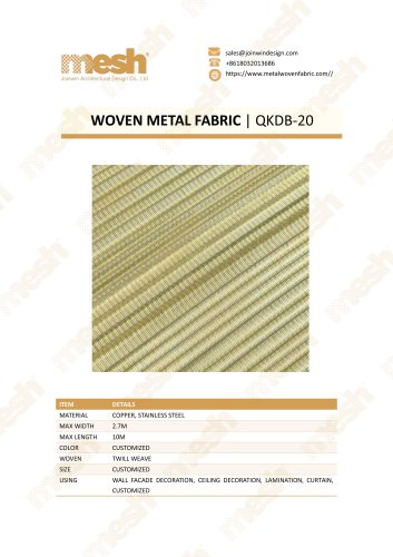 WOVEN METAL FABRIC QKDB-20