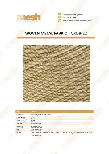 WOVEN METAL FABRIC QKDB-22