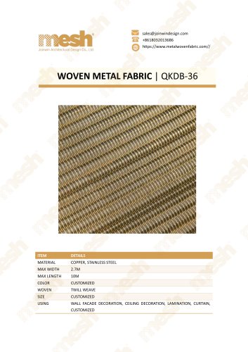 WOVEN METAL FABRIC QKDB-36