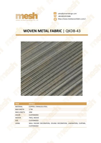 WOVEN METAL FABRIC QKDB-43