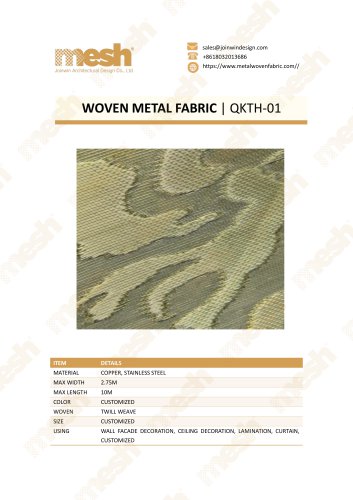 WOVEN METAL FABRIC QKTH-01