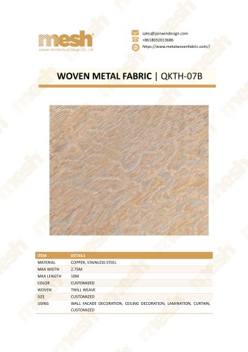 WOVEN METAL FABRIC QKTH-07B