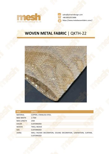 WOVEN METAL FABRIC QKTH-22