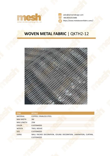 WOVEN METAL FABRIC QKTH2-12