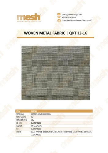 WOVEN METAL FABRIC QKTH2-16