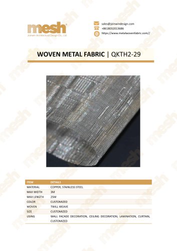 WOVEN METAL FABRIC QKTH2-29