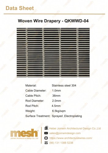 Woven wire drapery - QKWWD-04