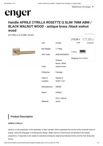 AS CYRILLA Q 7S ABM / BLACK WALNUT WOOD