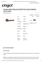 Handle APRILE BELLISA ROSETTE R SLIM 7MM BD - burnt umber