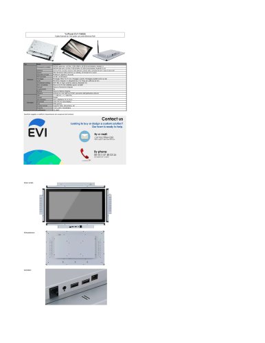 EVI-156EB : Tablet Android da 15,6 pollici con porta Ethernet Poe